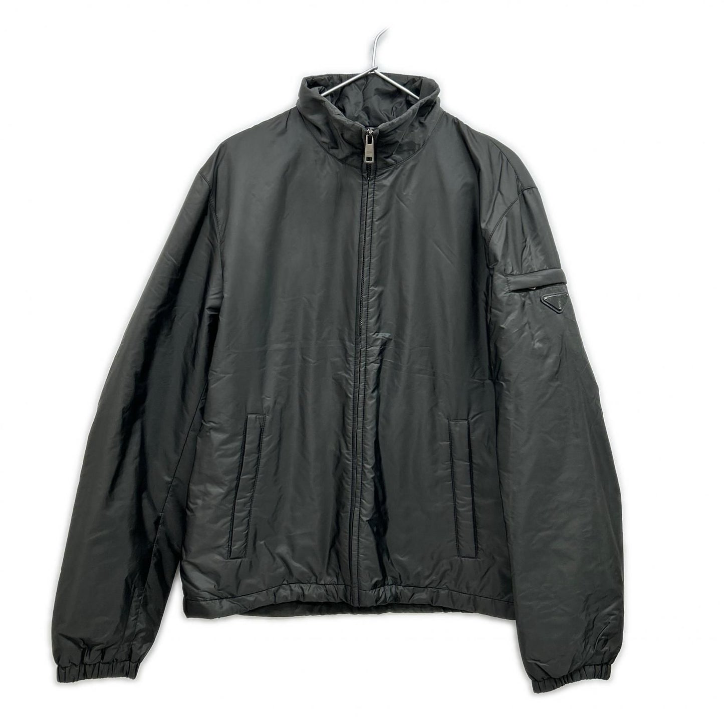 Prada Sports Triangle Plate Nylon Jacket Khaki 48