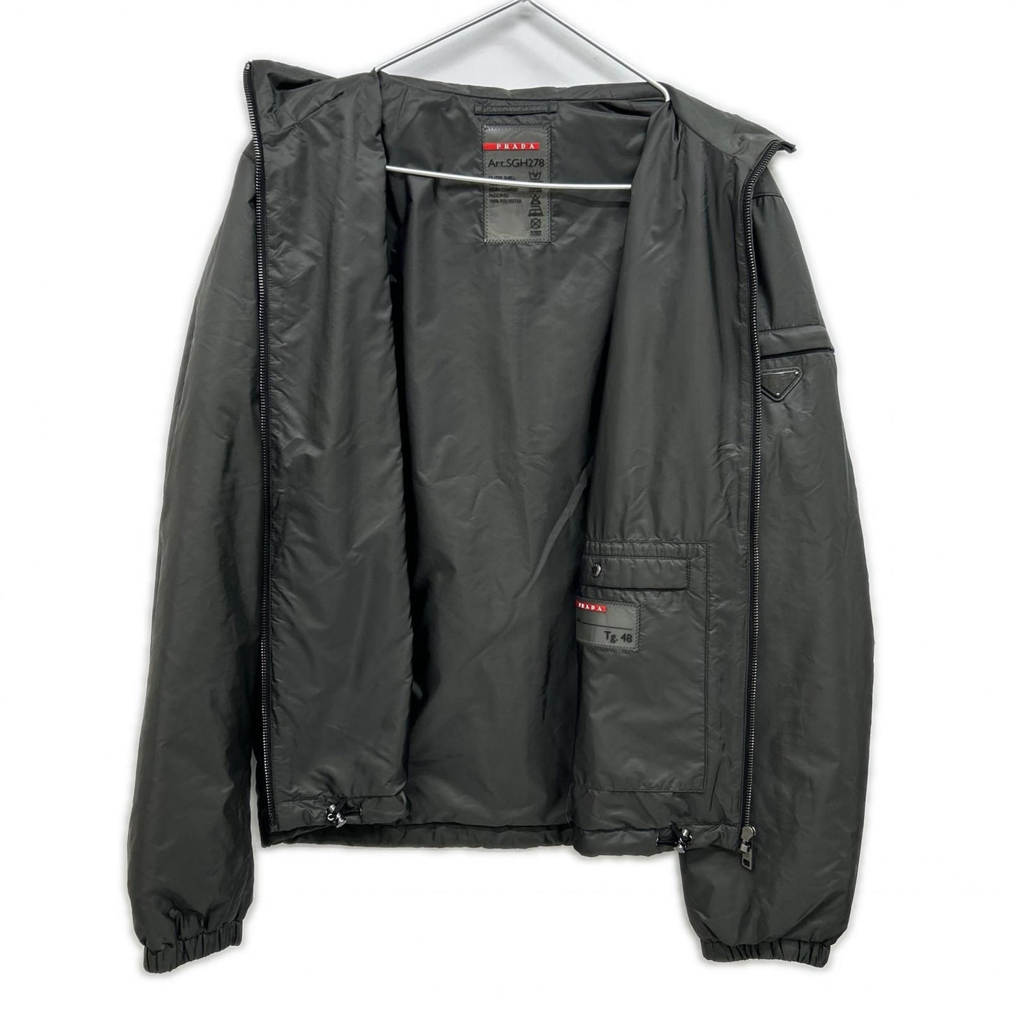 Prada Sports Triangle Plate Nylon Jacket Khaki 48 — view 3