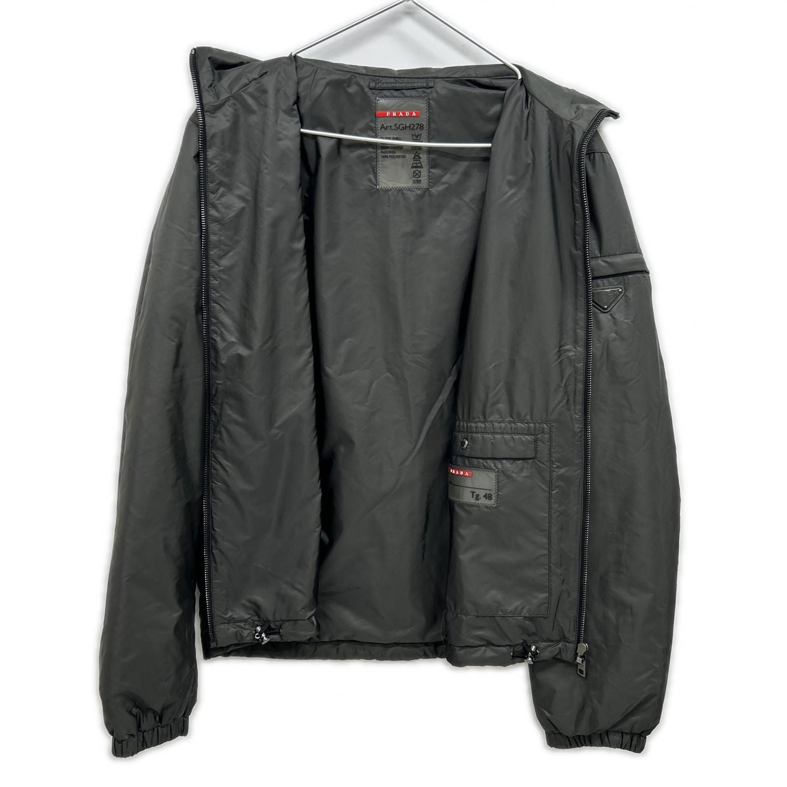 Prada Sports Triangle Plate Nylon Jacket Khaki 48 — view 3