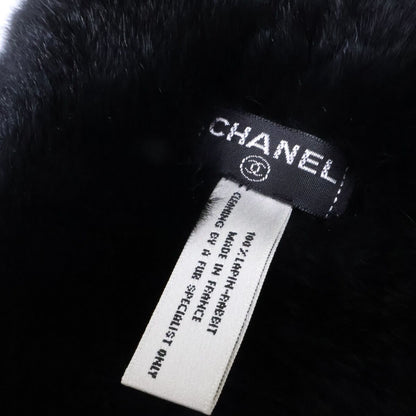 Chanel CC Logo Rabbit Fur Tippet Scarf — view 6