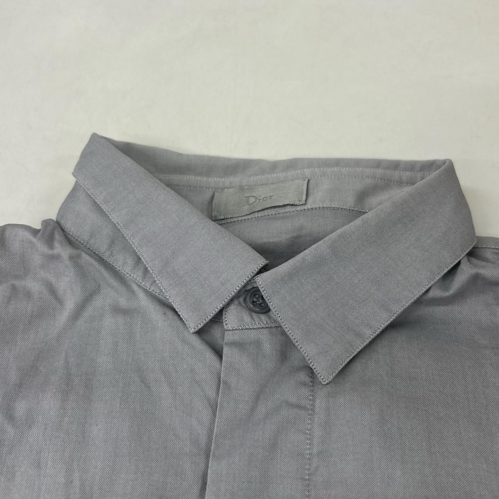 Dior Homme CD Embroidery Dress Shirt Gray 38 — view 3
