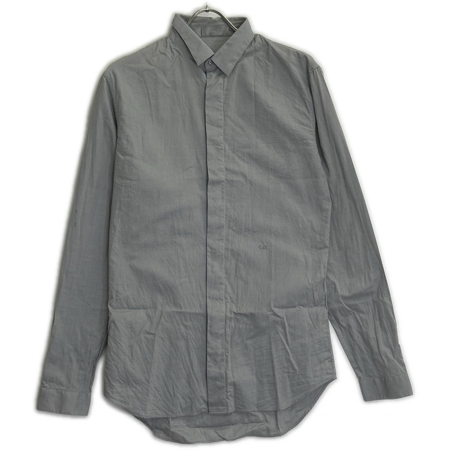 Dior Homme CD Embroidery Dress Shirt Gray 38