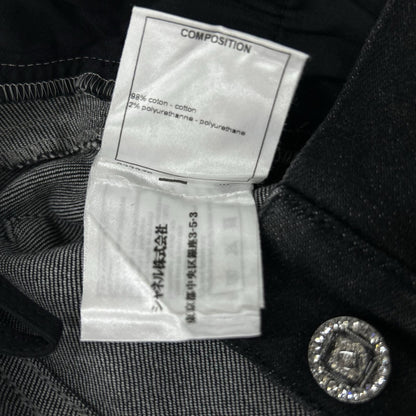 Chanel Black Rhinestone Denim 34 Jeans — view 6