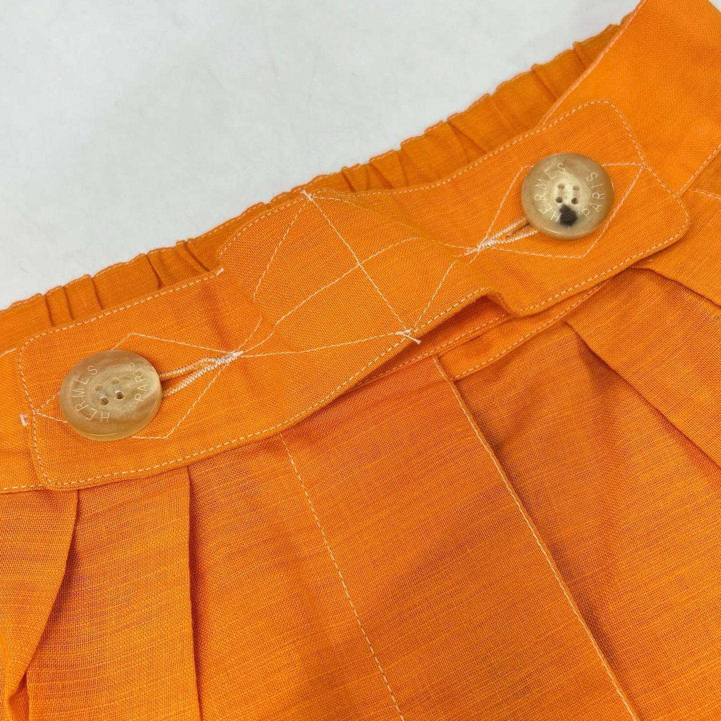 Hermes Orange Linen Exclusif 40 Dress — view 3