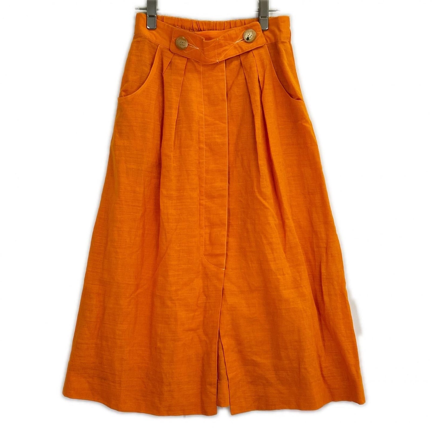 Hermes Orange Linen Exclusif 40 Dress