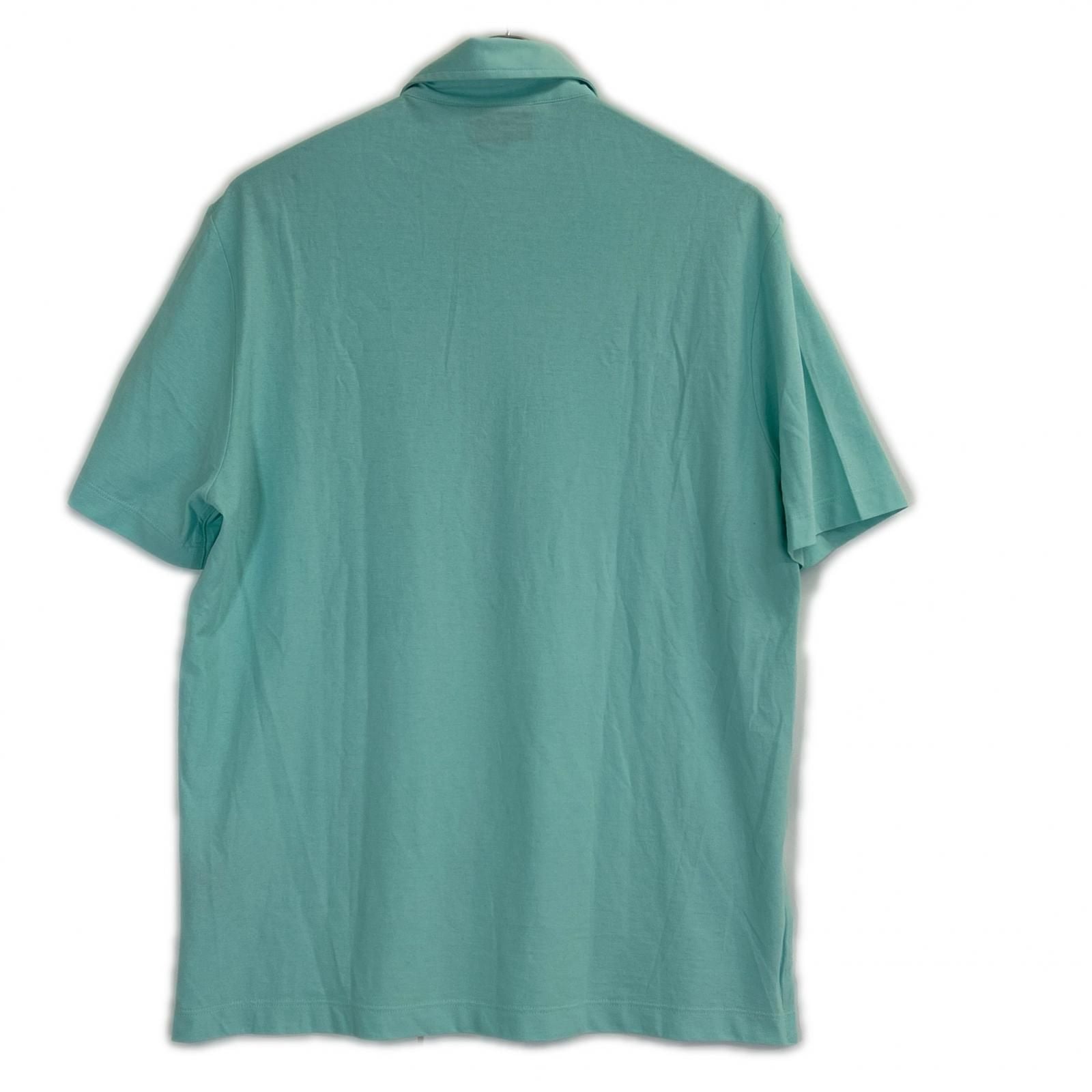 Hermes Turquoise Blue Short Sleeve Polo — view 2