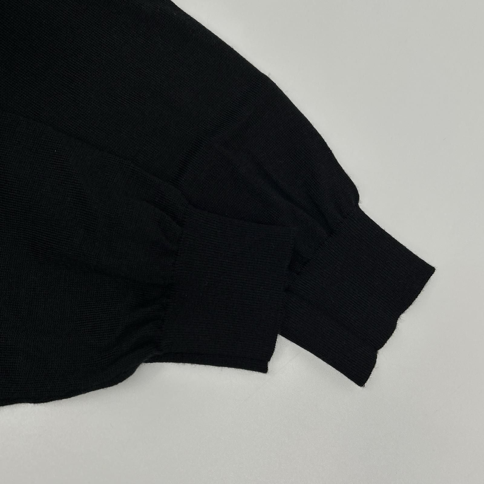 Saint Laurent Paris Black Wool Silk Knit Sweater — view 7