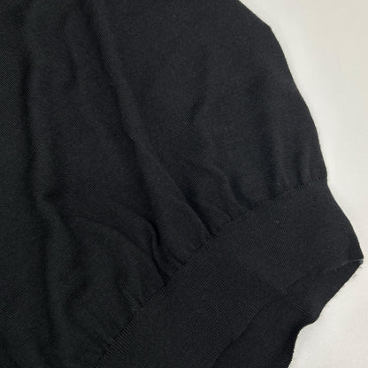Saint Laurent Paris Black Wool Silk Knit Sweater — view 8