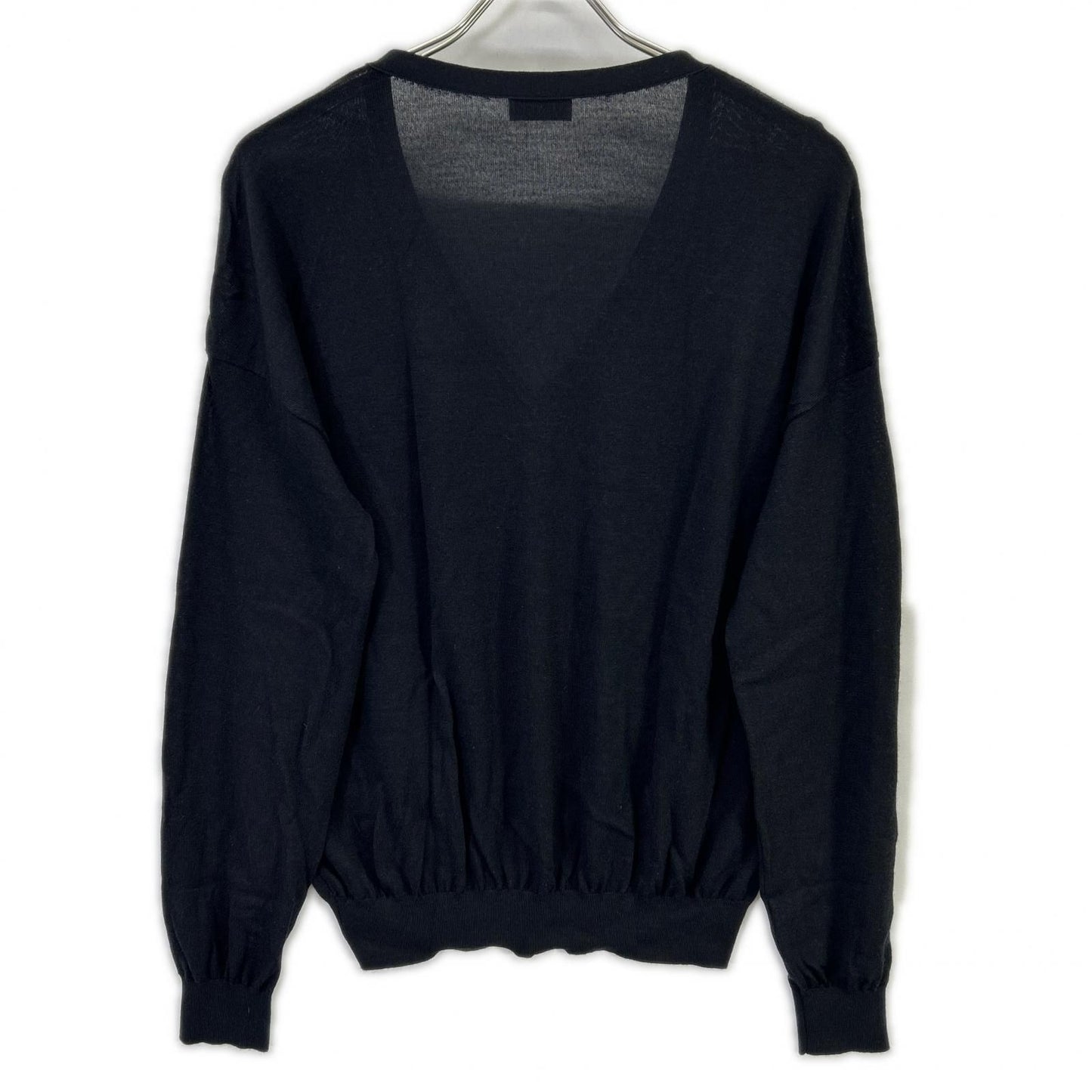 Saint Laurent Paris Black Wool Silk Knit Sweater — view 2