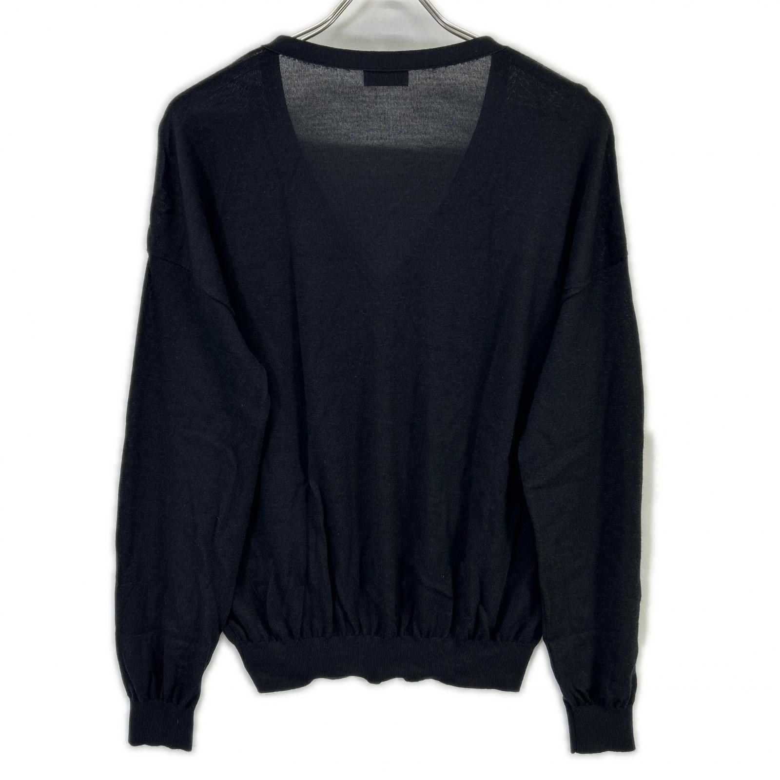 Saint Laurent Paris Black Wool Silk Knit Sweater — view 2