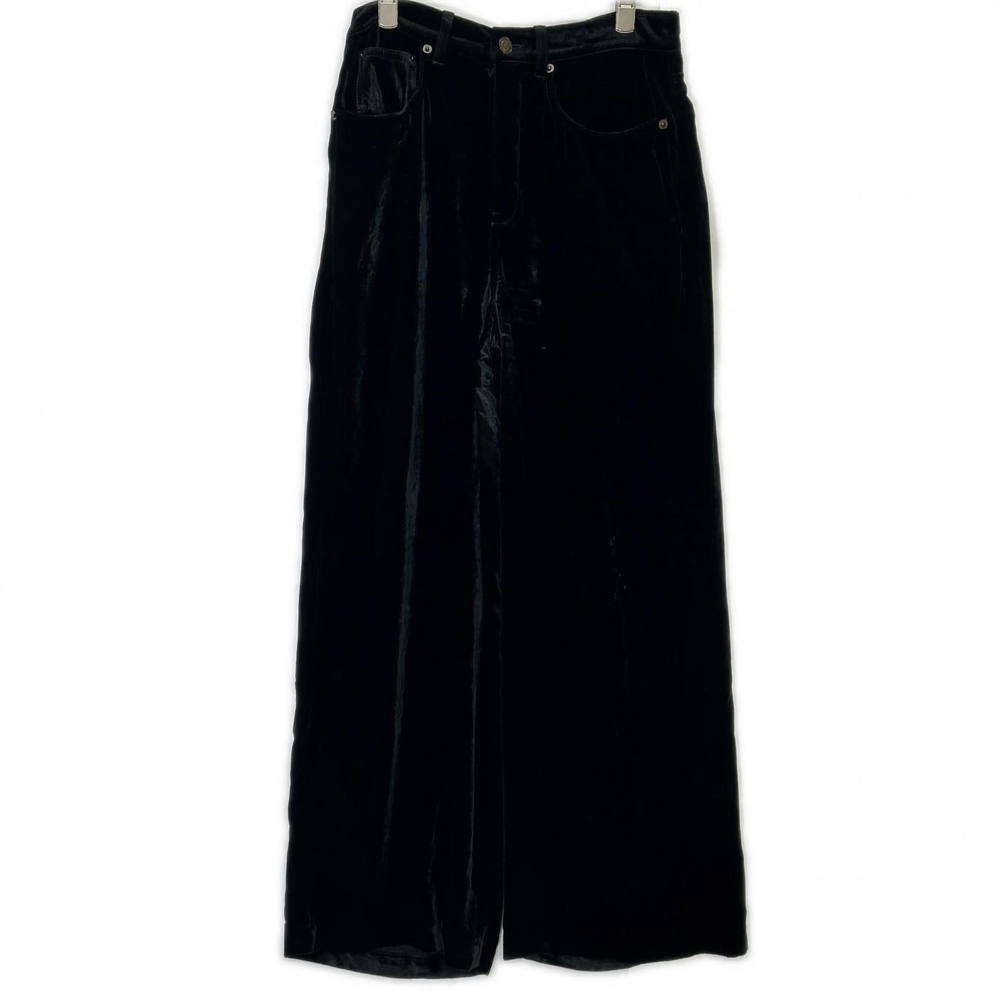 Saint Laurent Paris Velvet Wide Pants Black 28