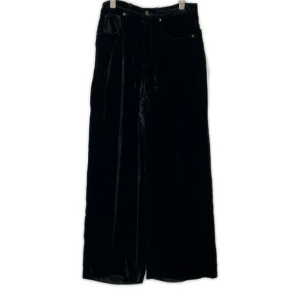 Saint Laurent Paris Velvet Wide Pants Black 28