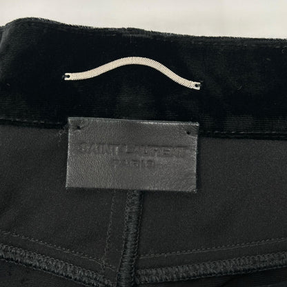 Saint Laurent Paris Velvet Wide Pants Black 28 — view 3
