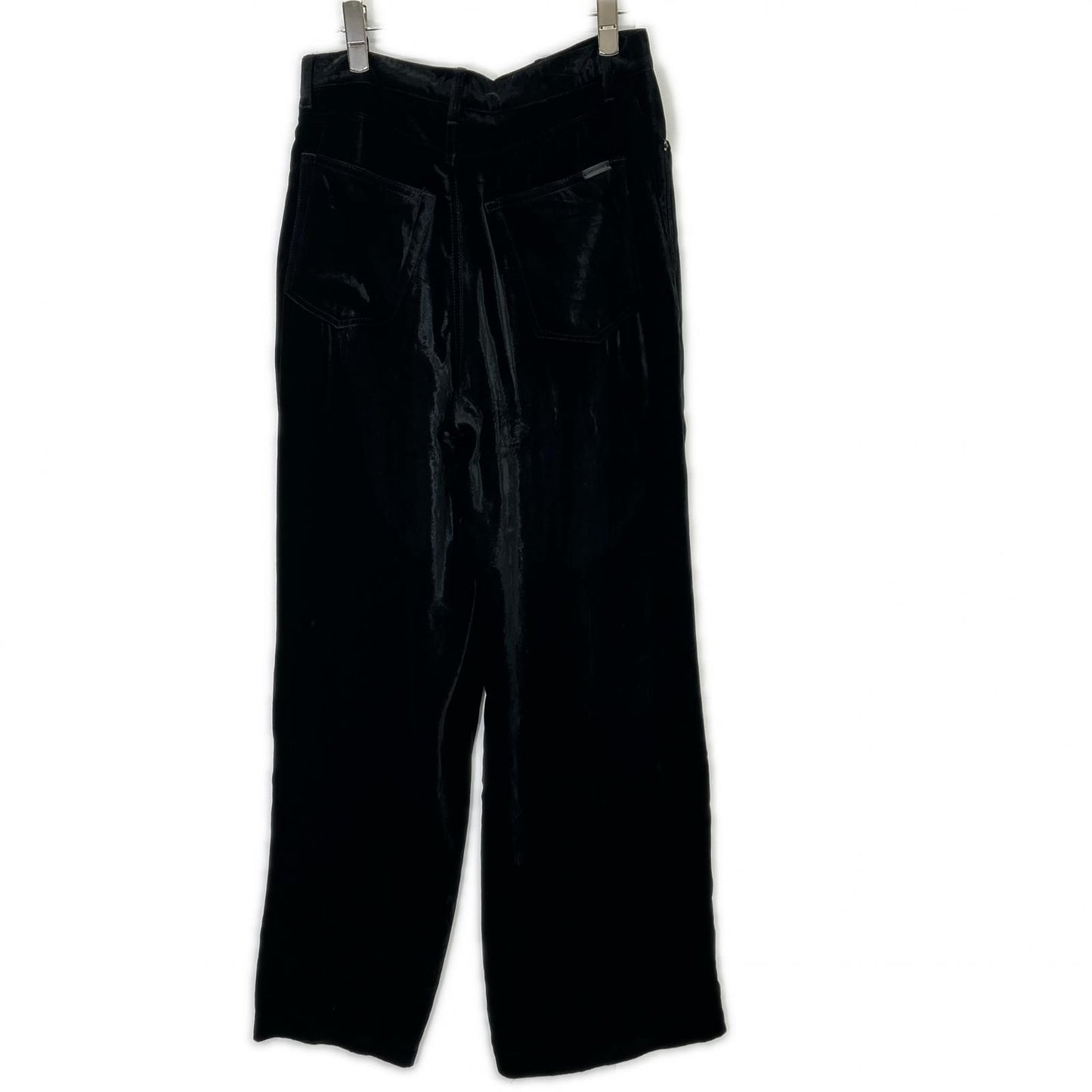 Saint Laurent Paris Velvet Wide Pants Black 28 — view 2