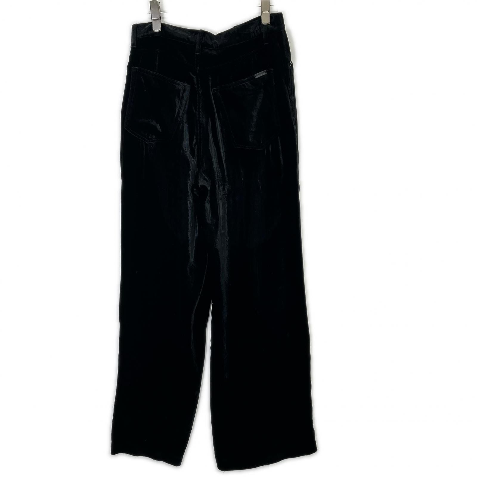 Saint Laurent Paris Velvet Wide Pants Black 28 — view 2