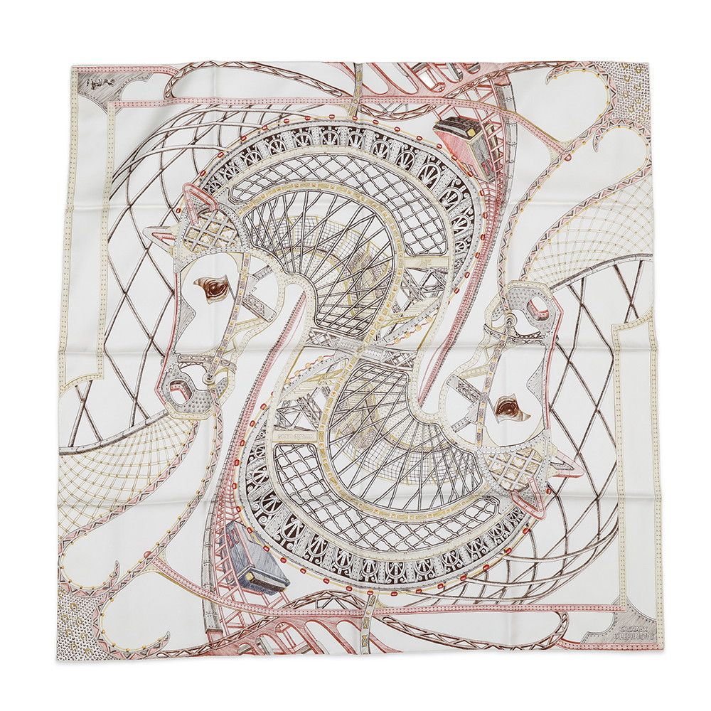 Hermes Scarf Carre 90 Hephaistos' Horse Chevaux D'hephaistos Silk