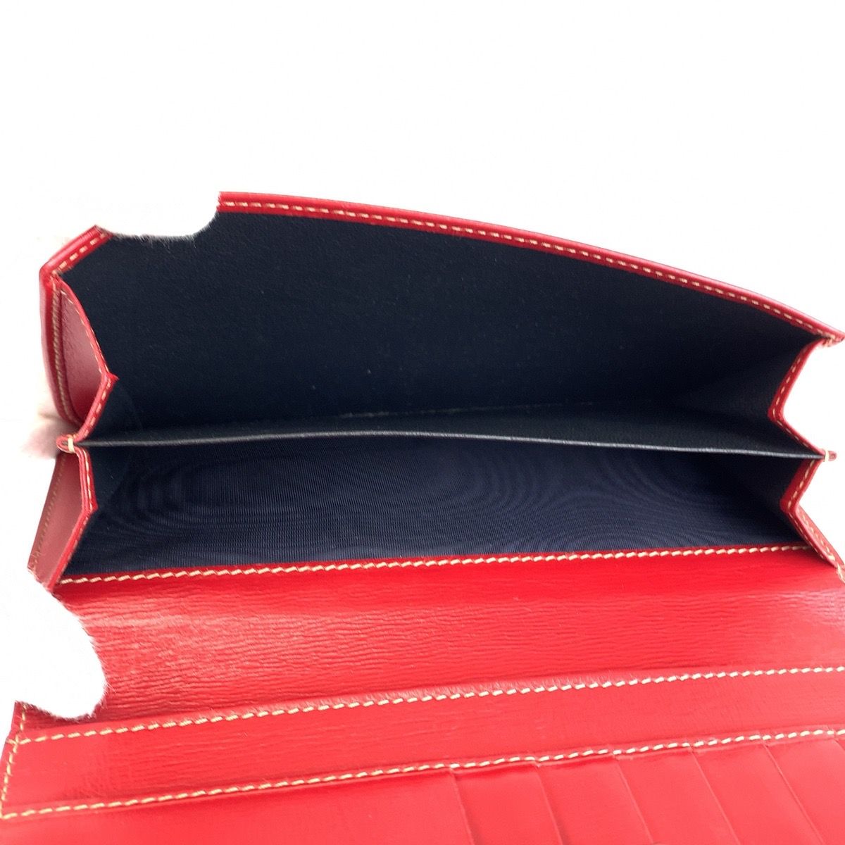 Gucci Boots Gray Red Gold GG Supreme Canvas Leather Wallet — view 8