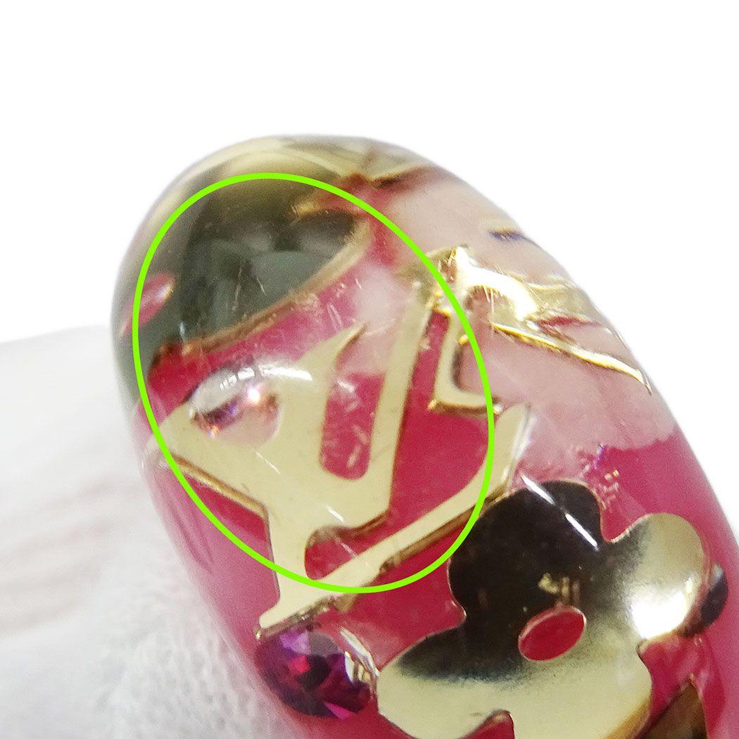 Louis Vuitton Ring Resin Bague Ankle John Pink Big Presence — view 5