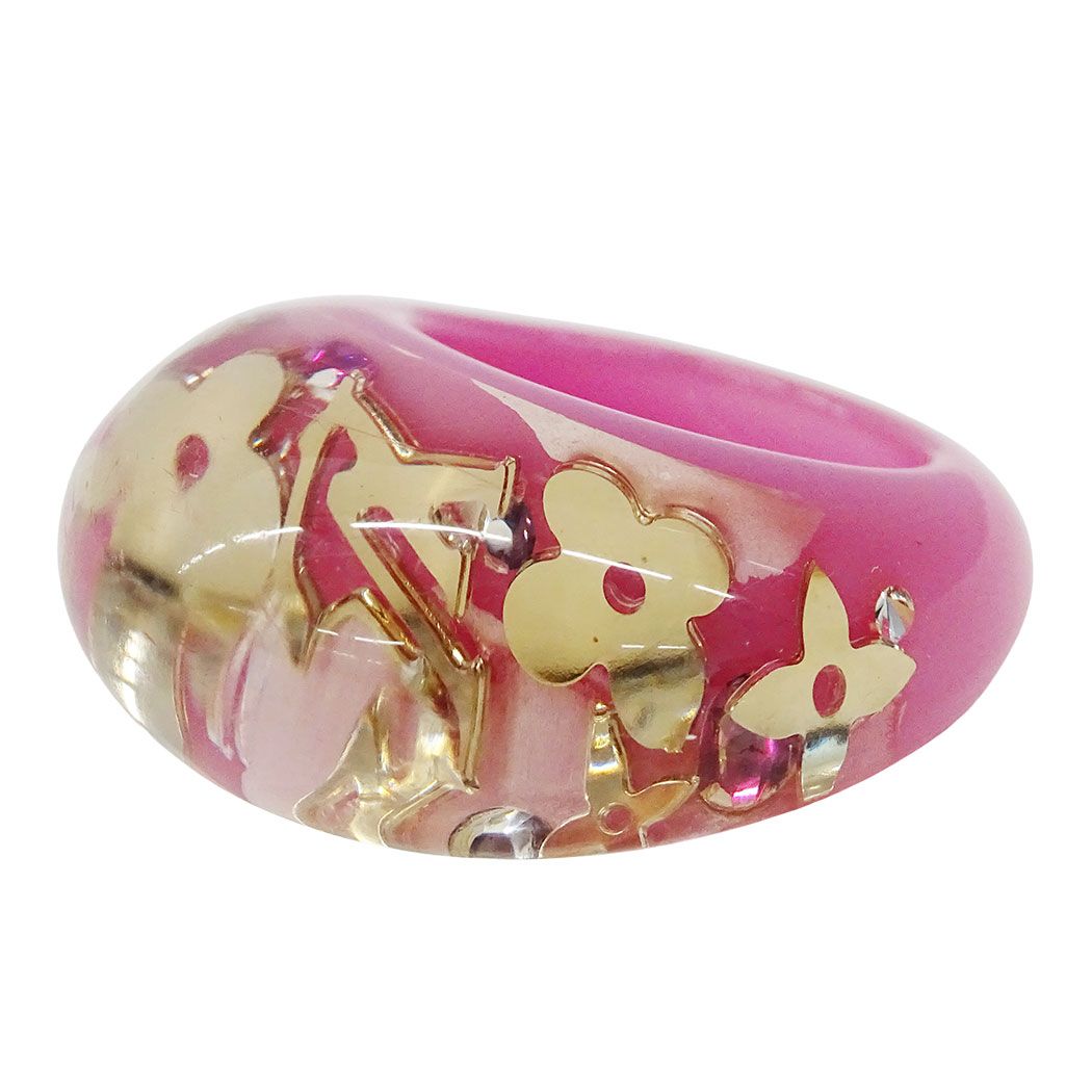 Louis Vuitton Ring Resin Bague Ankle John Pink Big Presence — view 2