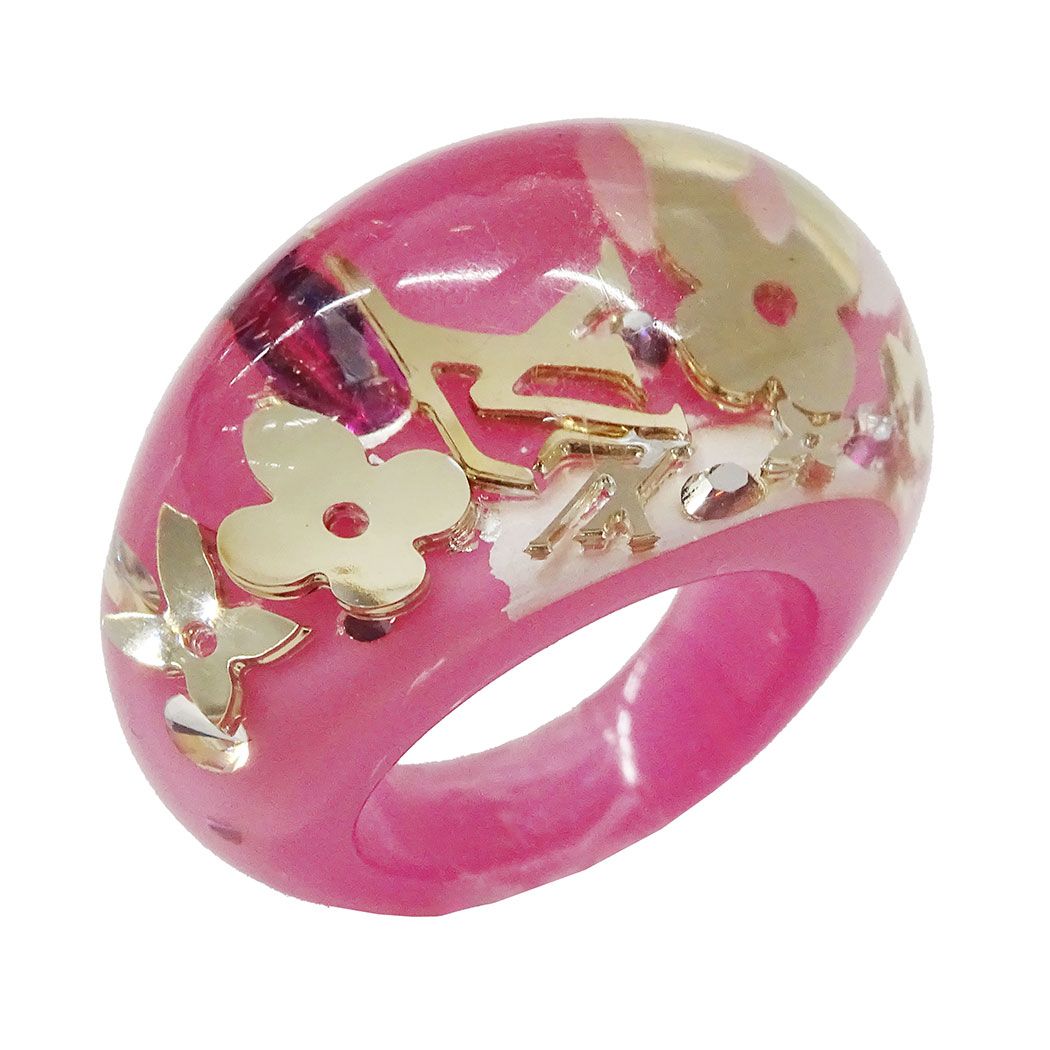 Louis Vuitton Ring Resin Bague Ankle John Pink Big Presence