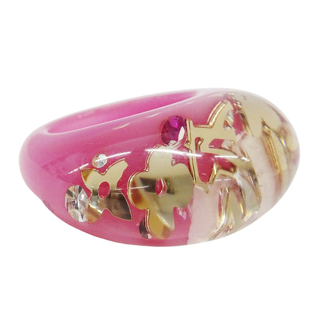 Louis Vuitton Ring Resin Bague Ankle John Pink Big Presence — view 3
