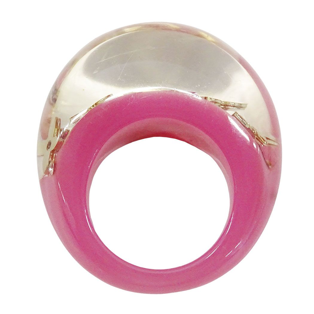 Louis Vuitton Ring Resin Bague Ankle John Pink Big Presence — view 4