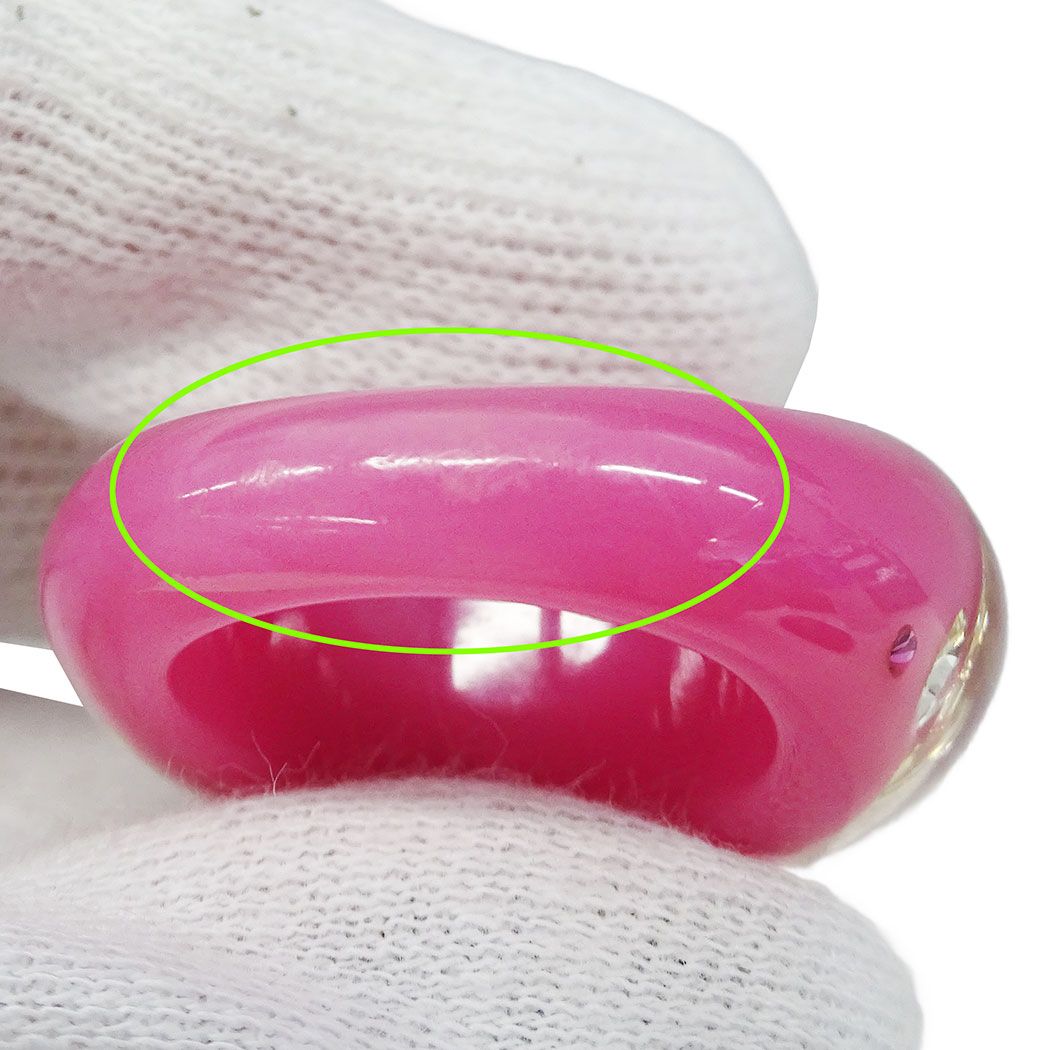 Louis Vuitton Ring Resin Bague Ankle John Pink Big Presence — view 6