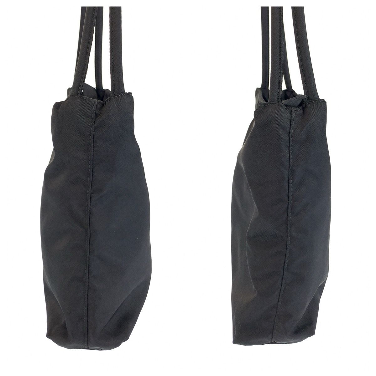 Prada Tessuto Black Silver Nylon Tote Shoulder — view 7