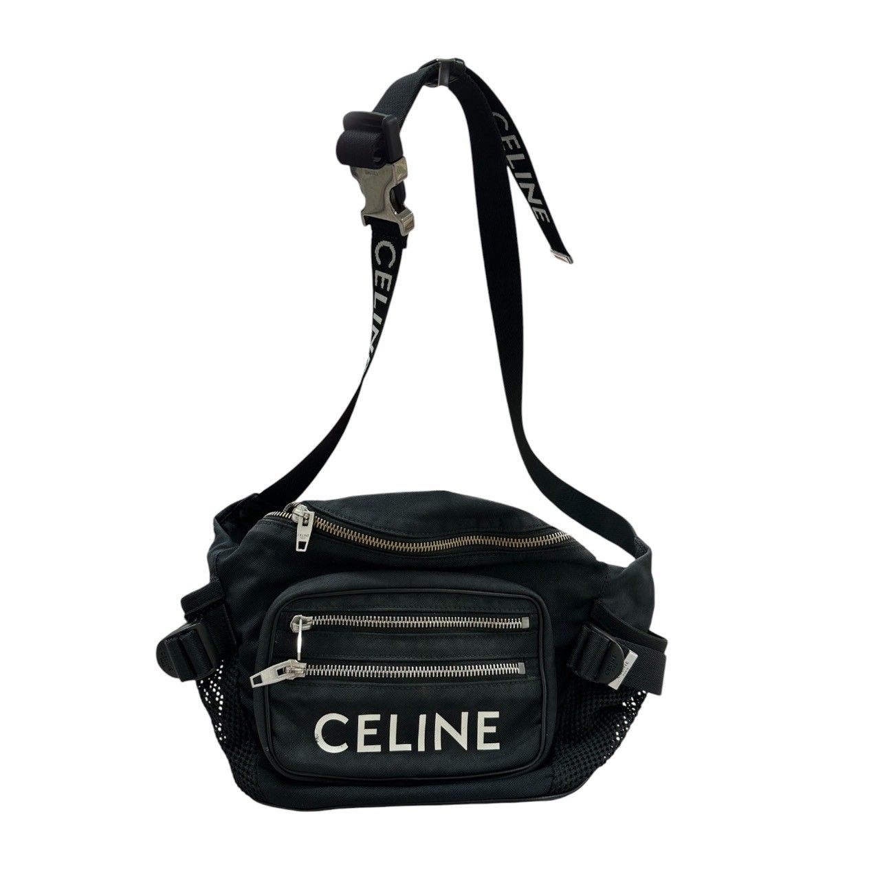 Celine Trekking Black Silver Handbag