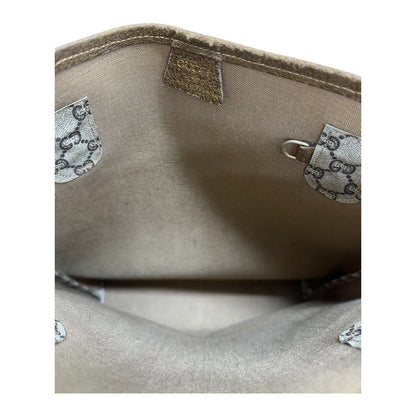 Gucci GG Plus Brown Supreme Canvas Leather Tote — view 7