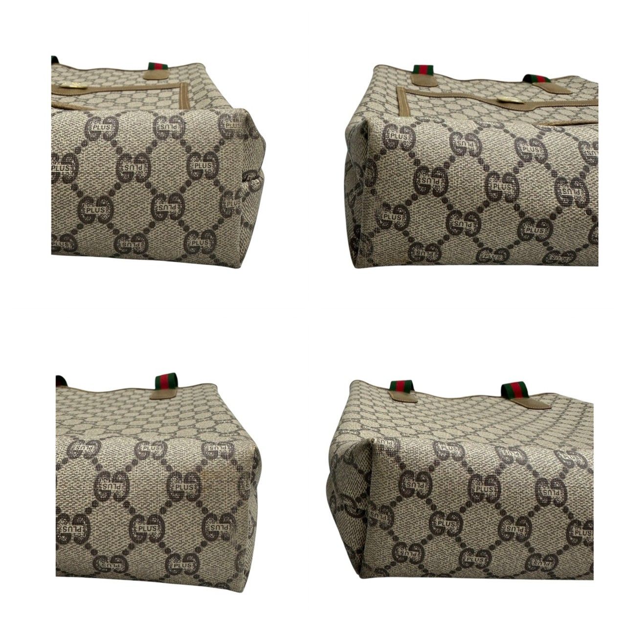 Gucci GG Plus Brown Supreme Canvas Leather Tote — view 5