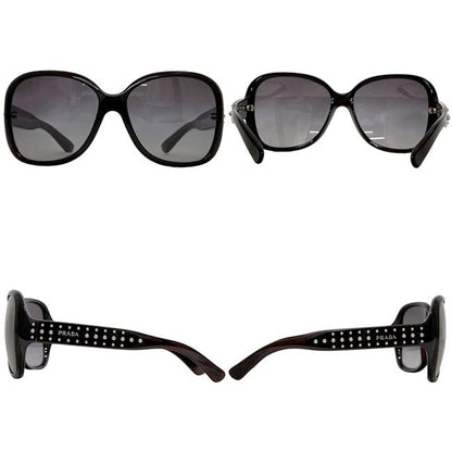 Prada Sunglasses Oval Acetate Studded Bordeaux Eyewear Side Logo — view 2