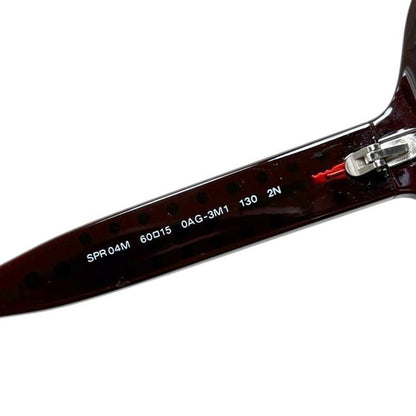 Prada Sunglasses Oval Acetate Studded Bordeaux Eyewear Side Logo — view 5