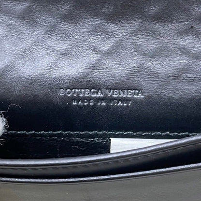 Bottega Veneta Card Case Business Holder Intrecht Leather Black — view 4