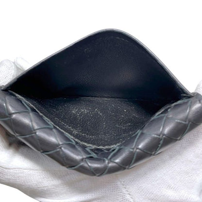 Bottega Veneta Card Case Business Holder Intrecht Leather Black — view 6