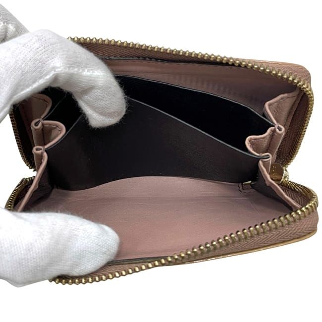 Gucci Coin Case Pouch Micro Guccissima Patent Leather Beige GG Zipper — view 5