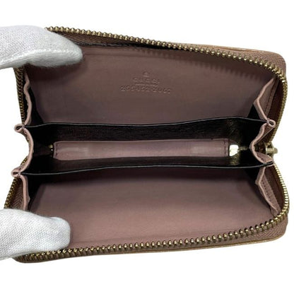 Gucci Coin Case Pouch Micro Guccissima Patent Leather Beige GG Zipper — view 3