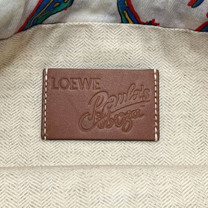 Loewe Pouch Drawstring Paulaz Ibiza Canvas Leather White — view 4