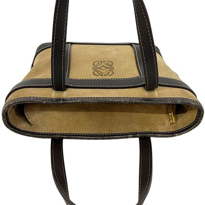 Loewe Mini Bag Anagram 29 Suede Leather Beige Brown — view 4