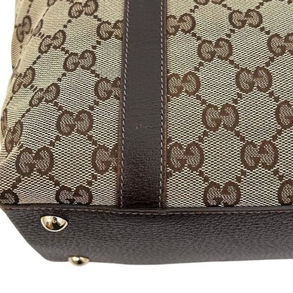 Gucci Tote GG Canvas Leather Beige Brown — view 5