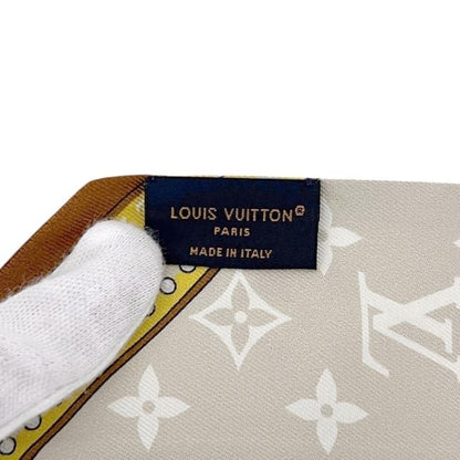 Louis Vuitton Ribbon Scarf Bandeau BB Ultimate Monogram Silk White Chain Pattern — view 4