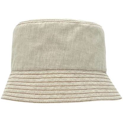 Prada Hat Bakeha Denim Bucket Hat Cotton Ecru Beige Natural White — view 3