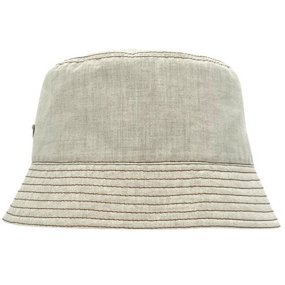 Prada Hat Bakeha Denim Bucket Hat Cotton Ecru Beige Natural White — view 2