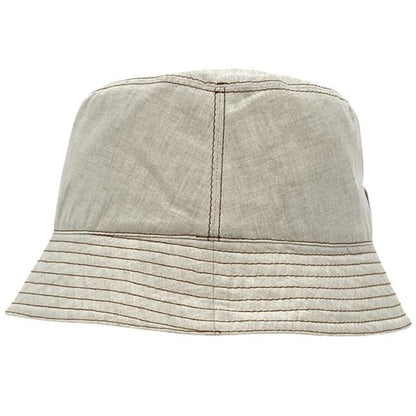 Prada Hat Bakeha Denim Bucket Hat Cotton Ecru Beige Natural White — view 4