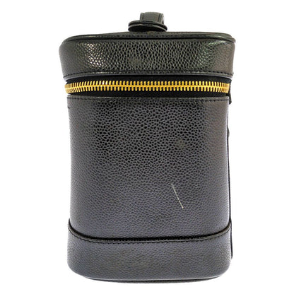 Chanel Caviar Leather Vanity Bag Handbag Black — view 2