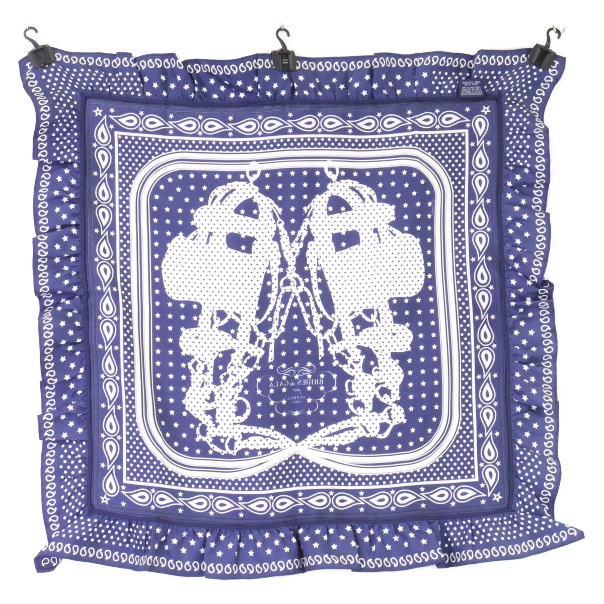 Hermes Similarly Brid Gala Bandana Dot Carre 70 Silk Scarf
