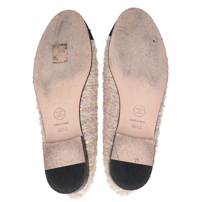 Chanel Ballerina CC Logo Tweed Ballet Shoes 35.5C — view 5