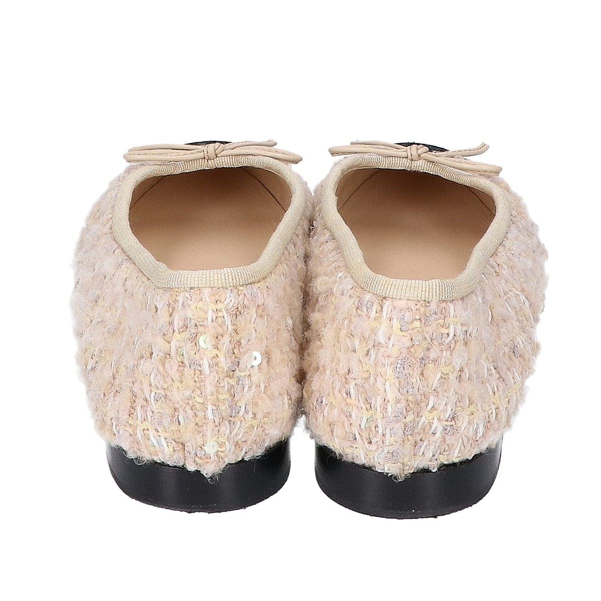 Chanel Ballerina CC Logo Tweed Ballet Shoes 35.5C — view 2