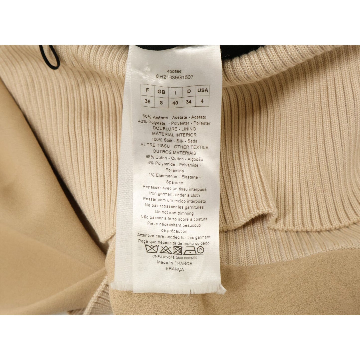 Dior Knit Docking Asymmetric Sweater — view 3