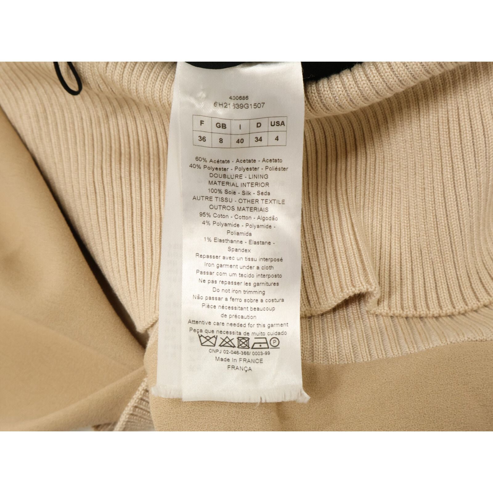 Dior Knit Docking Asymmetric Sweater — view 3